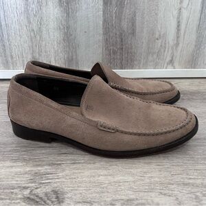 Tod's Suede Penny Loafer Men’s Size UK 6.5 - US 8 Taupe Beige Italian Preppy